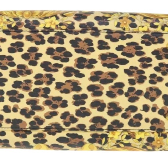 Gianni Versace Animalier Barocco Leopard Medallion Top Handle Vintage COA 90s - Picture 5 of 12